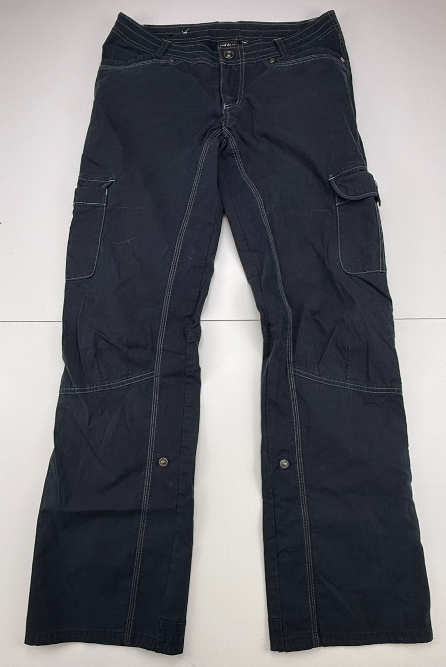 KUHL Womens Cargo Pants Size 6 Black Outdoor Hiking Convertible Roll Up